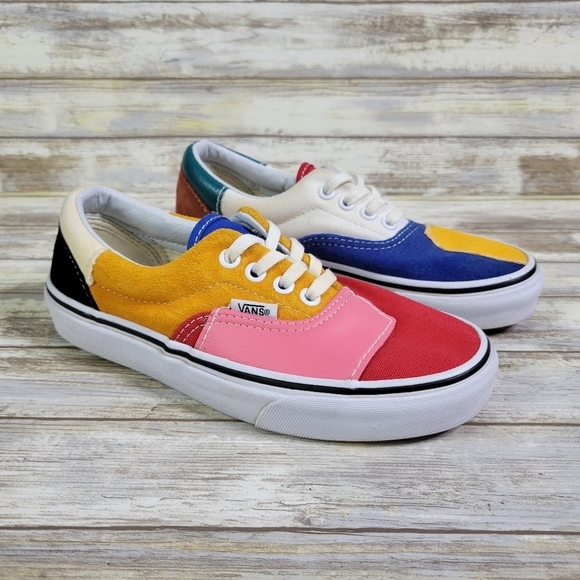 VANS Patchwork Era Color Block Multicolored Lace Up Shoes Men's 3.5 Women's 5 - Picture 1 of 11